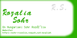 rozalia sohr business card